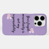 🔥 Not My Responsibility – Bold Feminist Stateme Case-Mate iPhone Case (Achterkant (horizontaal))