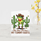 Not Now Partner My Tummy Hurts Funny Cowboy Frog M Kaart (Gele Bloem)
