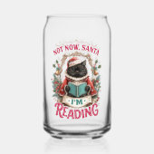 Not Now Santa I'm Reading Blikvorm Glas (Achterkant)