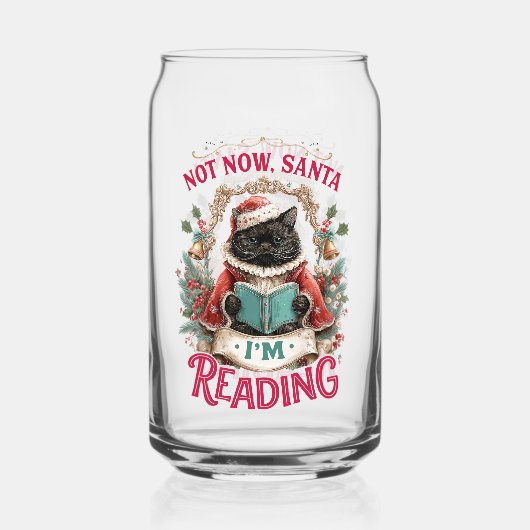 Not Now Santa I'm Reading  Blikvorm Glas (Achterkant)