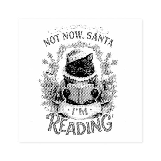 Not Now Santa I'm Reading  Rubberstempel (Afrduk)