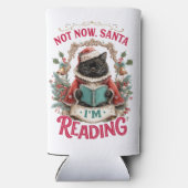 Not Now Santa I'm Reading Seltzer Blikjeskoeler (Achterkant)