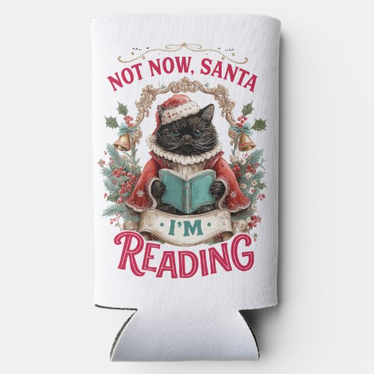 Not Now Santa I'm Reading  Seltzer Blikjeskoeler (Achterkant)