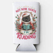 Not Now Santa I'm Reading Seltzer Blikjeskoeler (Voorkant)