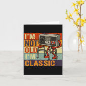 Not old classic funny old gamer gaming retro 80s kaart (Gele Bloem)