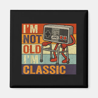 Not old classic funny old gamer gaming retro 80s magneet