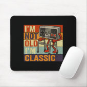 Not old classic funny old gamer gaming retro 80s muismat (Met muis)