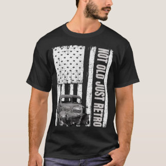 Not Old Just Retro Vintage USA Flag Pickup Truck L T-shirt