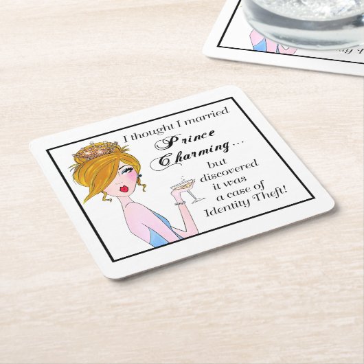 "NOT" Prince Charming Kartonnen Onderzetters (Schuin)