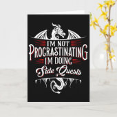 Not Procrastinating Side Quests Funny Rpg Gamer Dr Kaart (Gele Bloem)