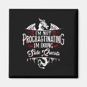 Not Procrastinating Side Quests Funny Rpg Gamer Dr Magneet (Voorkant)