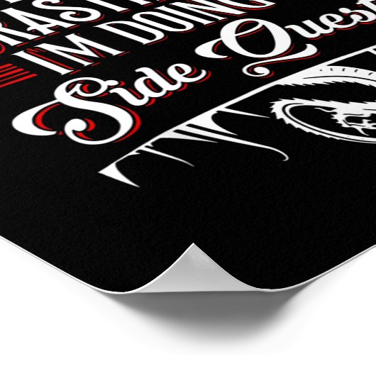 Not Procrastinating Side Quests Funny Rpg Gamer Dr Poster (Hoek)