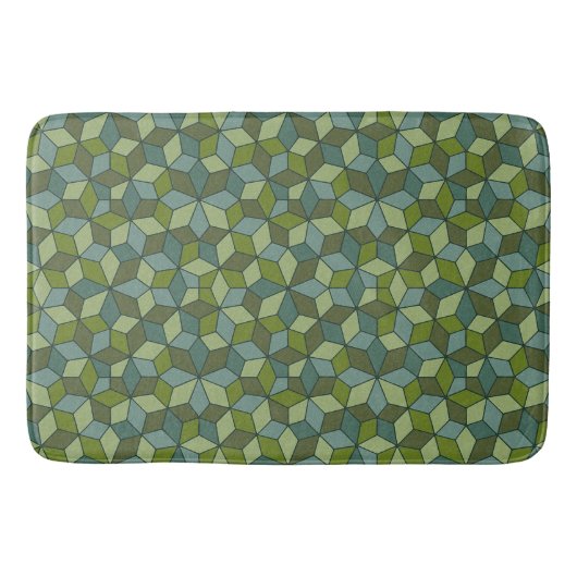 Not-Quite-Penrose Tegels Groene Grote Badmat (Voorkant)