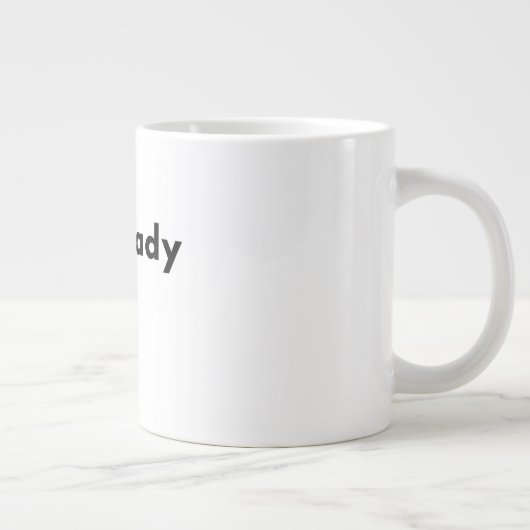 Not Ready Yet Minimal Text Mug Grote Koffiekop (Rechts)