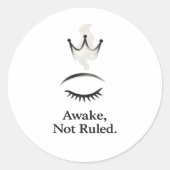 Not Ruled Classic Ronde Sticker (Voorkant)