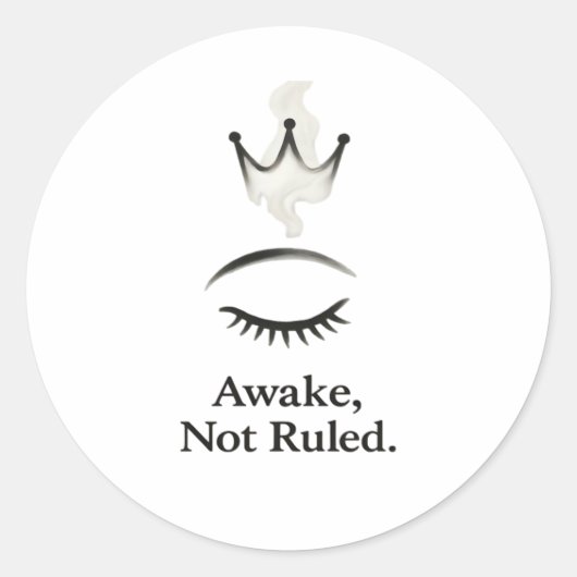 Not Ruled Classic Ronde Sticker (Voorkant)