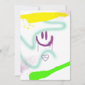 not SIX, SEVEN Spray-paint, Boy 7th Birthday Kaart (Achterkant)