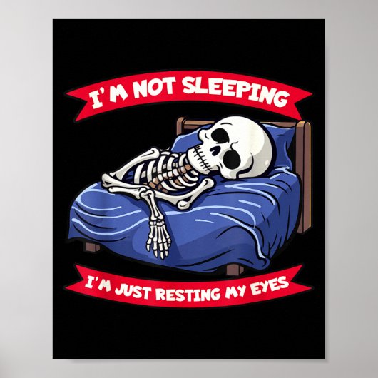Not Sleeng Im Just Resting, My Eyes Funny Fathers  Poster (Voorkant)