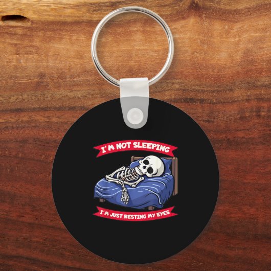 Not Sleeng Im Just Resting, My Eyes Funny Fathers  Sleutelhanger (Voorkant)