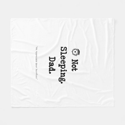 Not Sleeping Dad Blanket – Cozy Nap Gift Fleece Deken (Voorkant (Horizontaal))