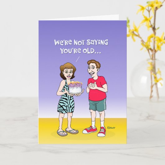 Not so young Birthday Card Kaart (Gele Bloem)