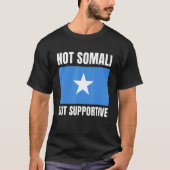 Not Somali But Supportive Somalia Flag Support T-shirt (Voorkant)