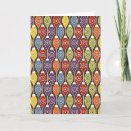 Not Straight Design Retro Pattern Christmas Card Feestdagen Kaart