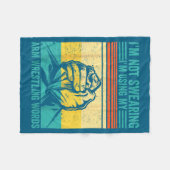 Not Swearing I'm Using My Arm Wrestling Words Arm  Fleece Deken (Voorkant (Horizontaal))