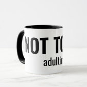 NOT TODAY - Adulting Funny Typography Mok (Voorkant links)