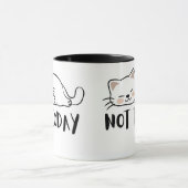Not Today Cat Cute Funny Coffee Mug Mok (Midden)