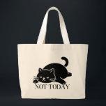 Not Today Cat Tote Bag Cute Art Design<br><div class="desc">Not Today: Carry your mood everywhere you go. The “Not Today” cat tote bag features a relaxed, minimalist line art cat that perfectly captures those low-energy days. Lightweight yet durable.</div>