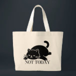 Not Today Cat Tote Bag Cute Art Design<br><div class="desc">Not Today: Carry your mood everywhere you go. The “Not Today” cat tote bag features a relaxed, minimalist line art cat that perfectly captures those low-energy days. Lightweight yet durable.</div>