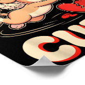 Not Today Cud Funny Puppy Anti Valentine Retro Car Poster (Hoek)