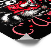 Not Today Cud Funny Raccoon Valentines Day Cute Ki Poster (Hoek)