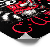 Not Today Cud Funny Raccoon Valentines Day Cute Ki Poster (Hoek)