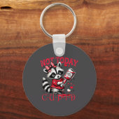 Not Today Cud Funny Raccoon Valentines Day Cute Ki Sleutelhanger (Voorkant)