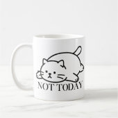 Not Today Cute Lazy Cat Mood Koffiemok (Links)