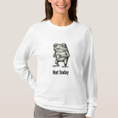 "Not Today" Funny Grumpy Frog With Coffee  T-shirt (Voorkant)