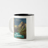 Not Today Gravity Rock Climbing Tweekleurige Koffiemok (Voorkant links)