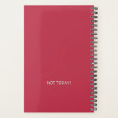 NOT TODAY! Grumpy Black Cat Planner (Achterkant)