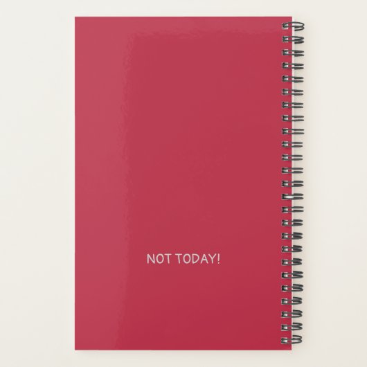 NOT TODAY! Grumpy Black Cat Planner (Achterkant)
