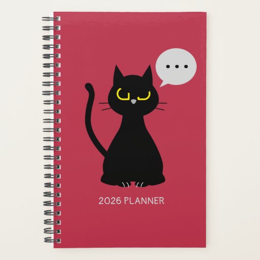 NOT TODAY! Grumpy Black Cat Planner (Voorkant)