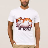 Not Today Grumpy Cat Cartoon T-shirt (Voorkant)