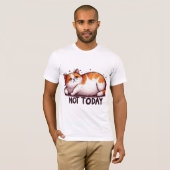 Not Today Grumpy Cat Cartoon T-shirt (Voorkant volledig)