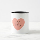 Not Today Heart Mug | Minimal Everyday Coffee Cup Mok (Midden)