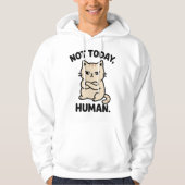 Not Today Human – Funny Grumpy Cat T-Shirt Design (Voorkant)