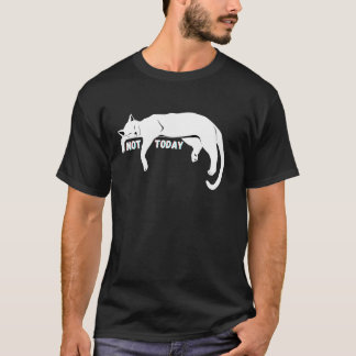 Not Today Lazy Sleepy Nope Cat Kitten Lovers Funny T-shirt