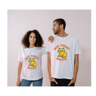 Not Today Mood – Colorful Lazy Cat T-shirt