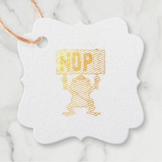 Not Today! Nope Frog Sticker Bedankjes Labels (Voorkant)