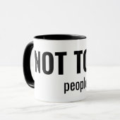 NOT TODAY - People Funny Typography Mok (Voorkant links)